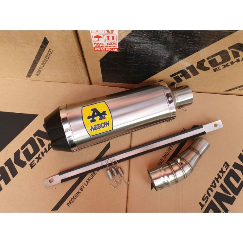 Jual KNALPOT ARROW Works SLIP ON MID PIPE NINJA 250 FI 250R Z250 RR ...