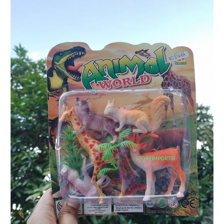 Jual Mainan Anak Hewan Karet Animal World/Mainan Edukasi Hewan Lucu S14 ...