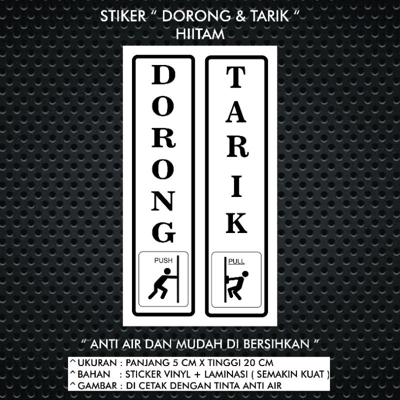 Jual Stiker Pintu Tarik Dorong Sticker Tarik Dorong Pintu Tulisan Tarik