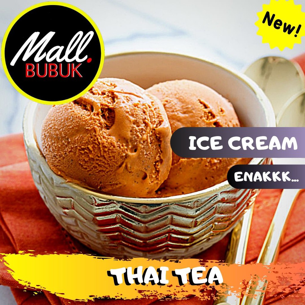 Jual HARD ICE CREAM rasa Thai Tea 1Kg - Bubuk ICE CREAM rasa Thai Tea ...