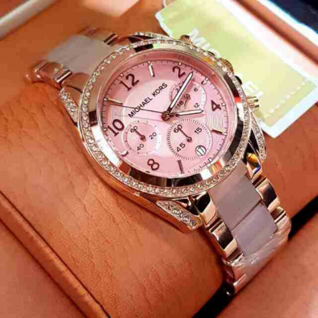 Promo Terbaru Jam Tangan Wanita Merk Michael Kors Diamond Ori Bm MK 5943 Baru