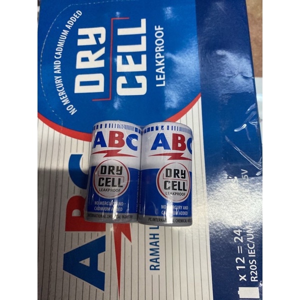Jual BATERAI ABC R14C IEC/UM-2/C SIZE 1.5V isi 2pcs | Shopee Indonesia