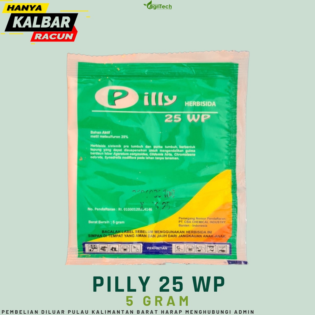 Jual HERBISIDA PILLY 25 WP ISI 5 GRAM METIL METSULFURON | Shopee Indonesia