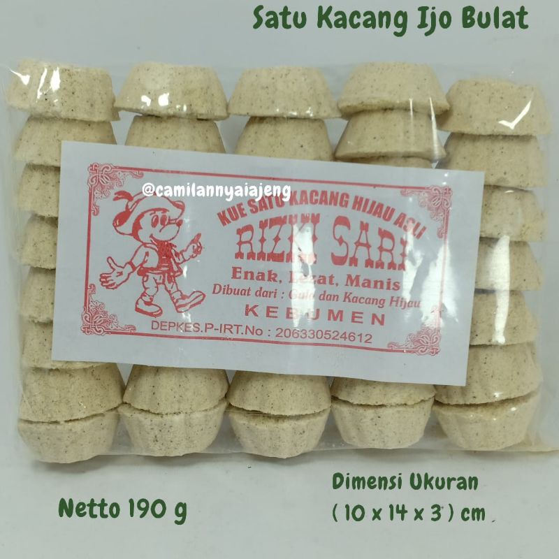 Jual Kue Satu Satru Kacang Hijau Ijo Inti Sari Bulat Jajanan