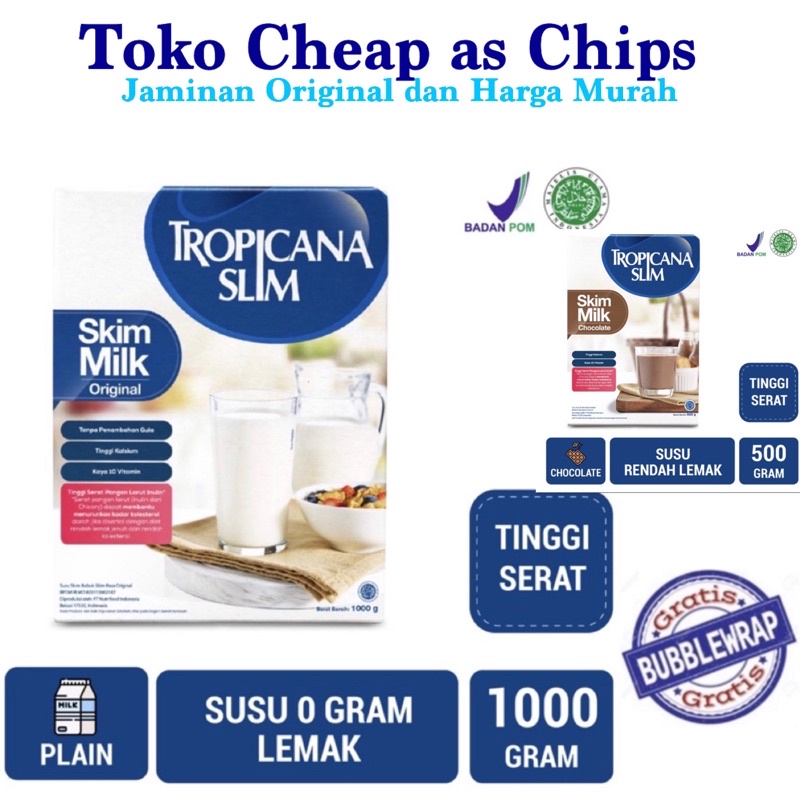 Jual Tropicana Slim Susu Non Fat Skim Milk Fiber Pro High Fiber Milk