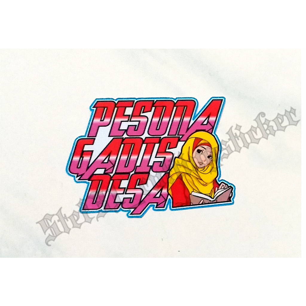 Jual Sticker Printing Kata Kata Lucu Pesona Gadis Desa Shopee Indonesia 1090