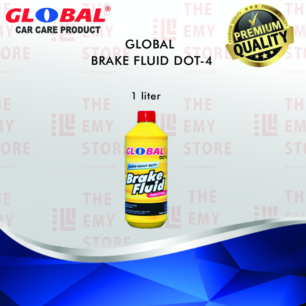 Jual Global Brake Fluid DOT 4 1liter 1000ml Cairan Rem Minyak Rem