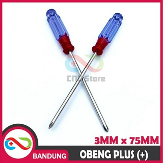 Jual Obeng Kecil Mini 3mm x 75mm Magnet – Plus (+) & Minus (–) untuk ...