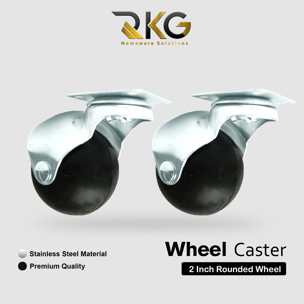 Jual Rkg Roda Caster Bulat Hidup 2 Inch Tg 50 Kastor Karet Etalase Kursi Lemari Troli Shopee 9073