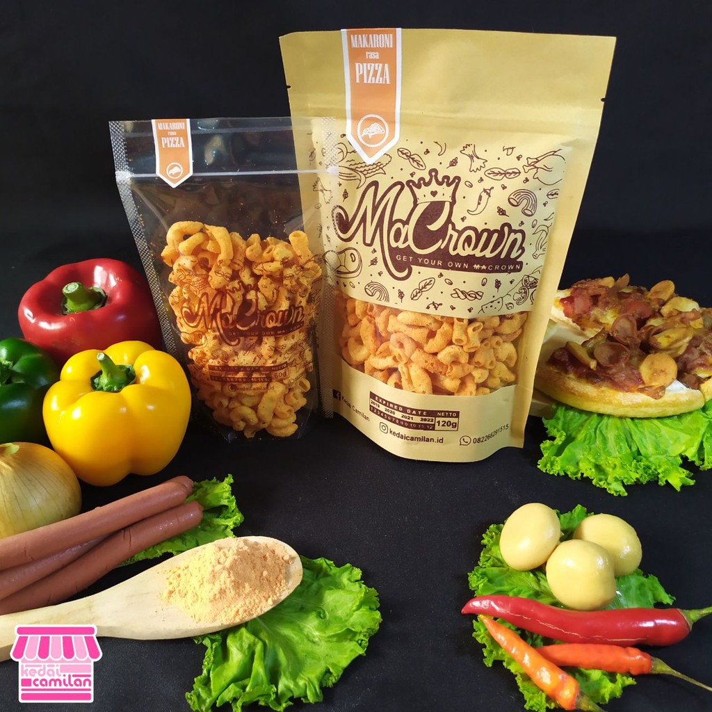Jual Makaroni MaCrown Rasa Pizza 120gr | Shopee Indonesia