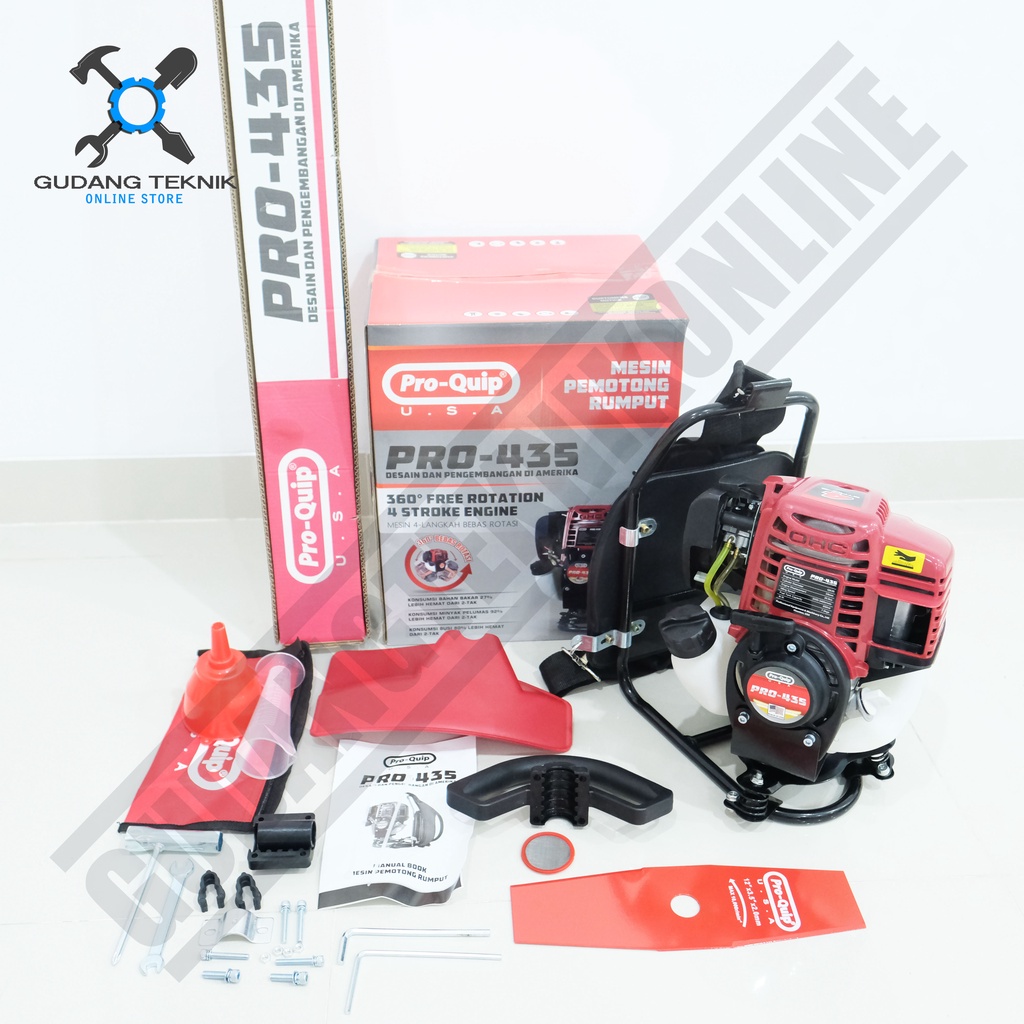 Jual Mesin Potong Rumput Gendong 4Tak PROQUIP PRO435 - Brush Cutter PRO ...