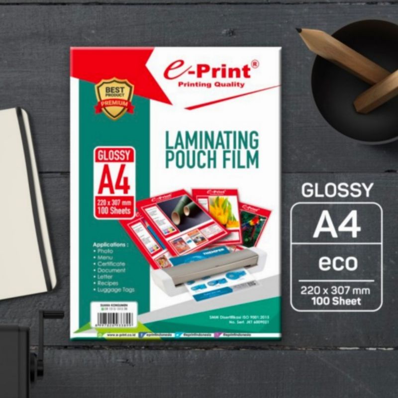 Jual Plastik Laminating A4 glossylaminating pouch film A4 (100sheets