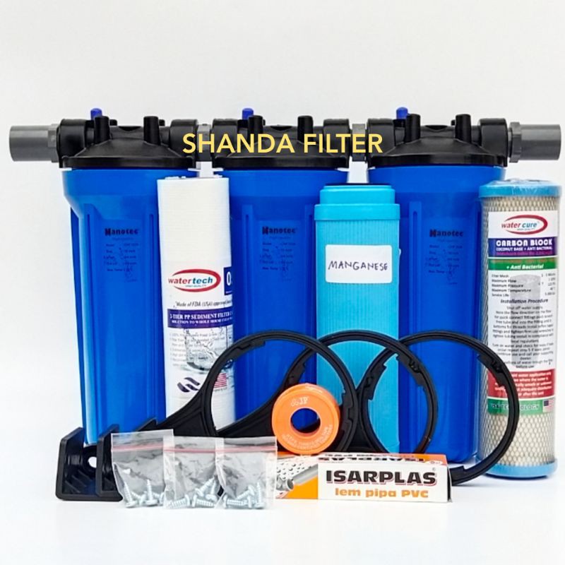 Jual Paket Safe Filter Air Zat Besi Siap Pakai Blue Drat Spa Shopee Indonesia