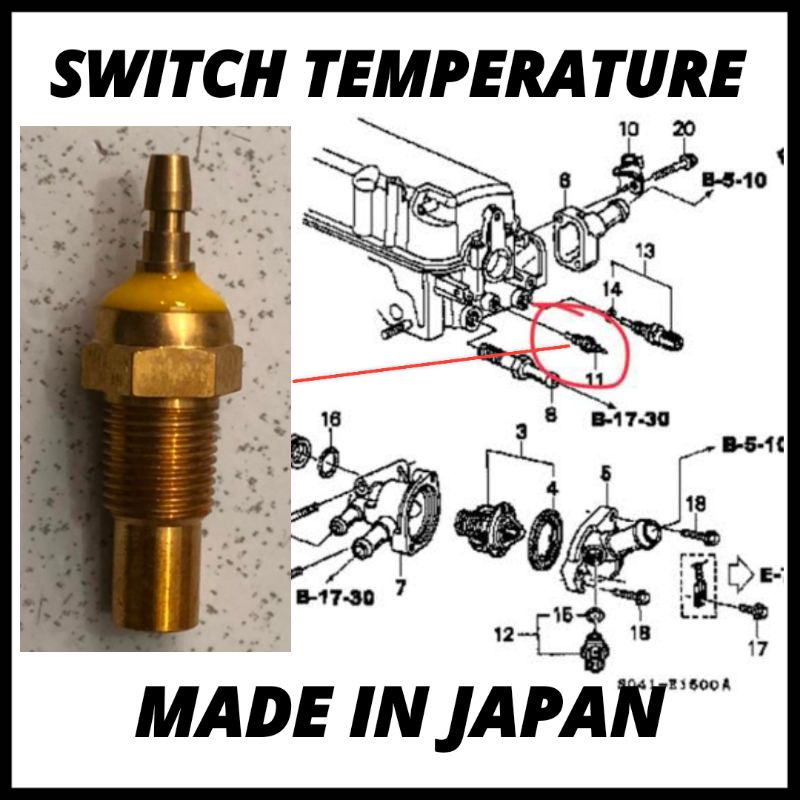 Jual Switch Sensor Temperatur Grand Civic, Civic Nouva/Nova, Civic LX JAPAN Shopee Indonesia