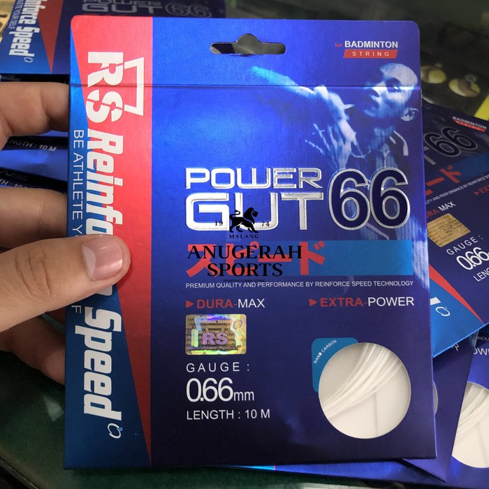 Jual Senar Raket Badminton RS (Reinforce Speed) POWER GUT 66 ORIGINAL ...
