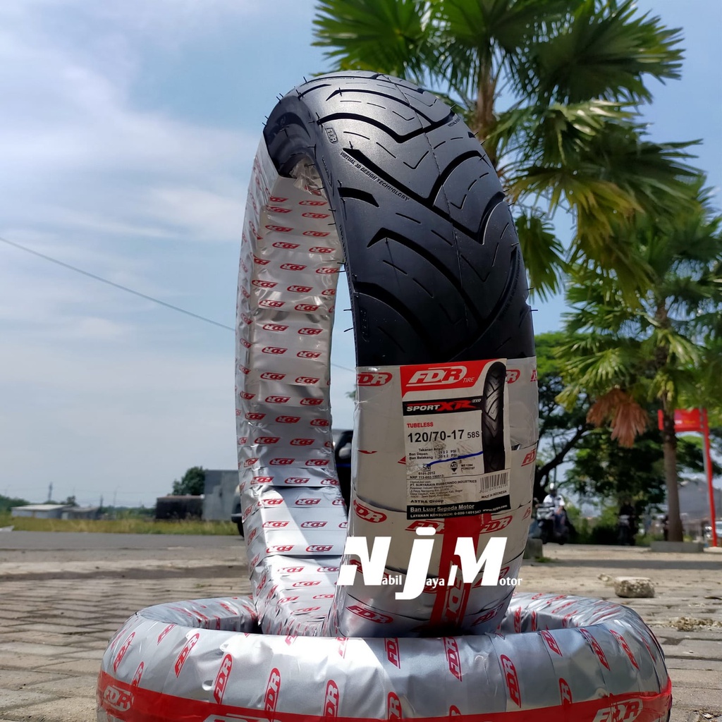 Jual FDR sport XR evo 120/70-17 Ban Tubeless Gratis Pentil | Shopee ...