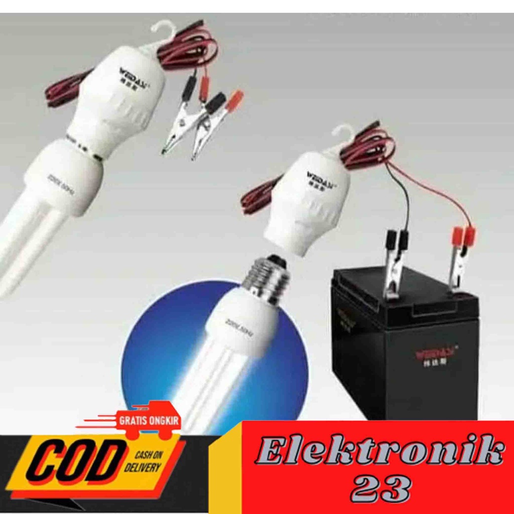 Jual Fiting DC 12V AC 220V Inverter Aki Lampu PLC dan Lampu LED Power ...