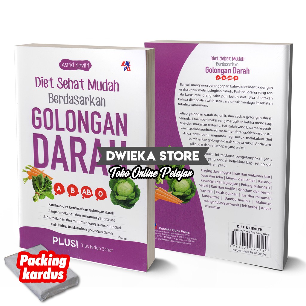 Jual Buku Diet & Health : Diet Sehat Mudah Berdasarkan Golongan Darah ...