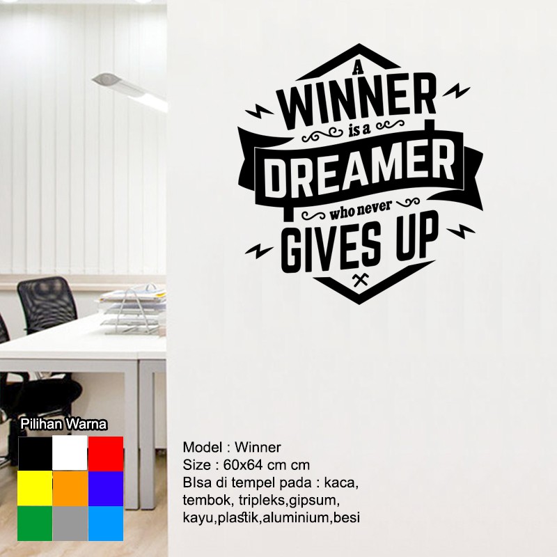 Jual Stiker Kata Kata Motivasi Dinding dan Kaca Kantor Q…