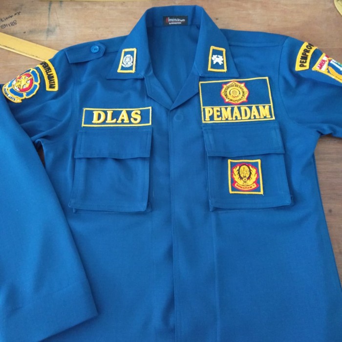 Jual E404rmj Baju Pdl Damkar Pemadam Kebakaran Biru Rg050rg Shopee