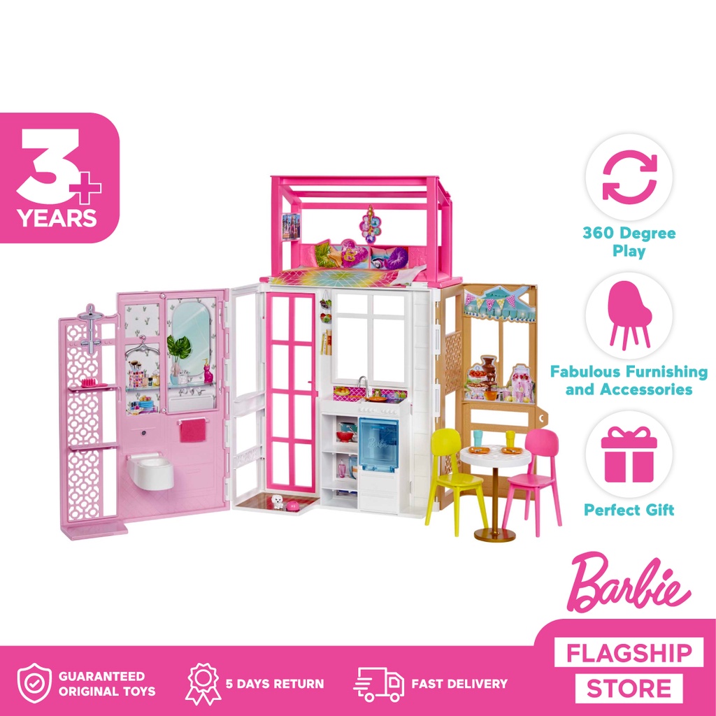 Jual Barbie Dollhouse Playset - Mainan Rumah Boneka Anak Perempuan ...