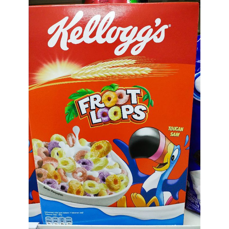 Jual FROOT LOOPS Cereal 300 gram Kelloggs Sereal Ring Rasa Buah ...