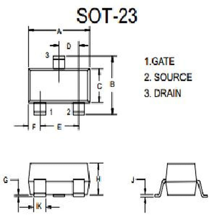 Jual Si2301 S12301 A1Shb Mosfet P-Channel 2.3A 20V Smd Sot-23 Fet ...