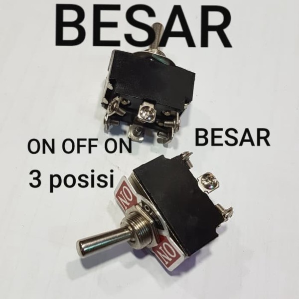 Jual saklar swith switch tombol tongkat tuas on off besi besar 6p ...