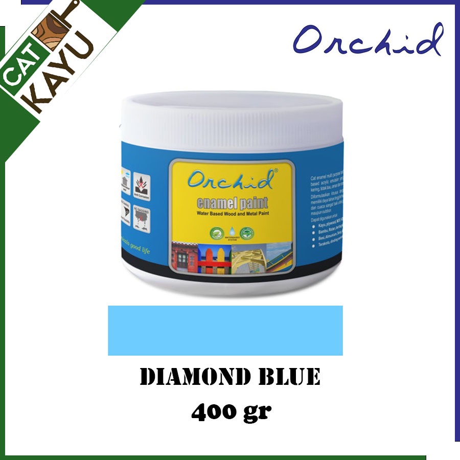 Jual Cat Besi Kayu Orchid Enamel Paint Diamond Blue Biru Muda Cat