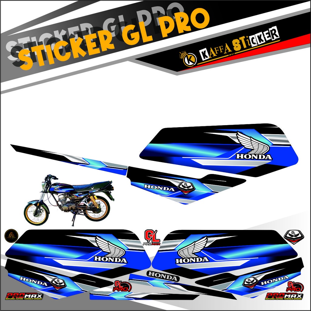 Jual tiker motor - striping gl pro/max - motor honda - motor – sticker ...