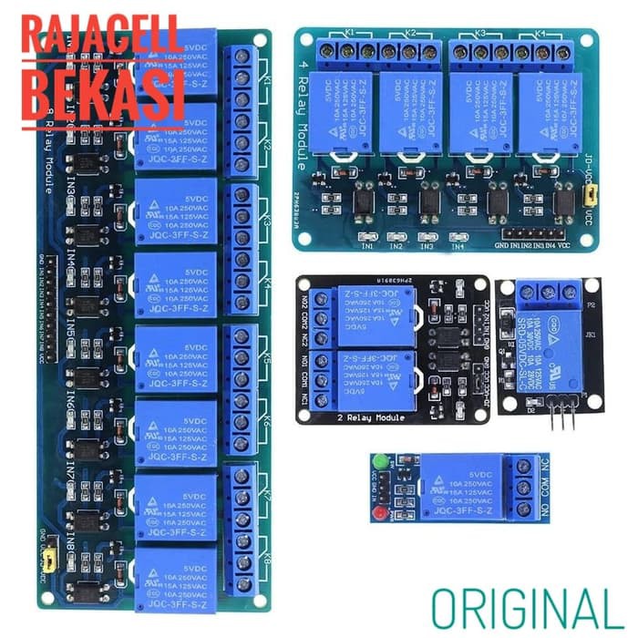 Jual Hi-Quality Relay Module for Arduino 5V Low Trigger 1 2 4 8 Channel ...