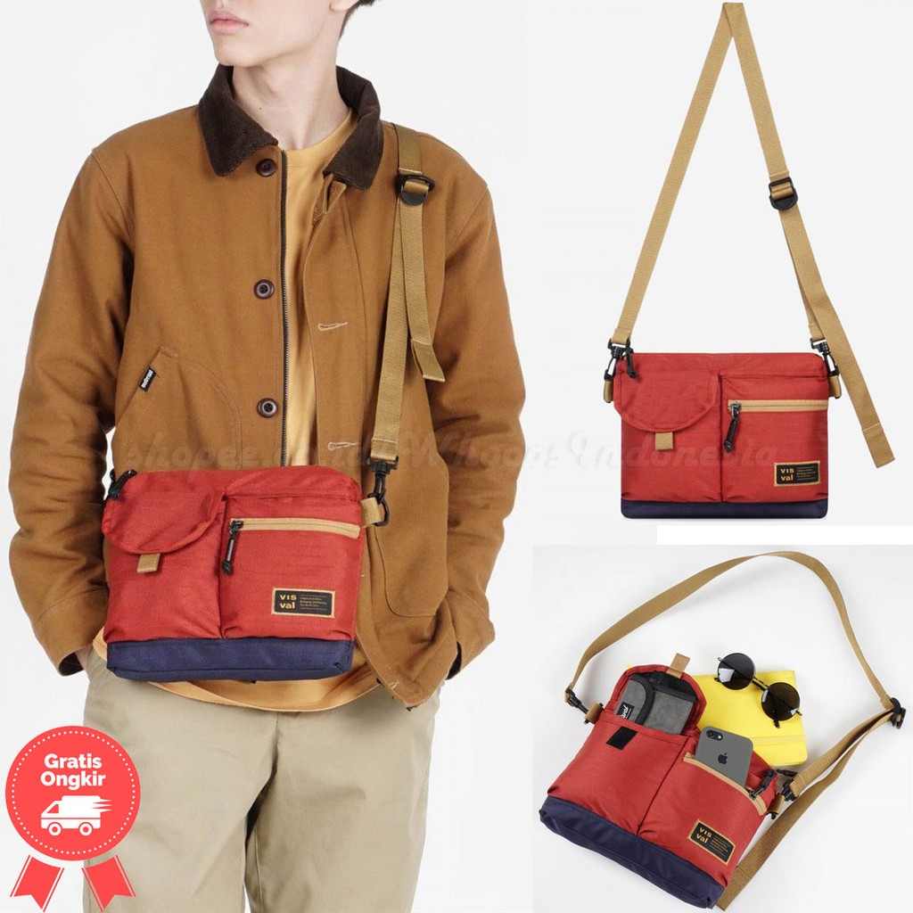 Jual VISVAL TETRA SLING BAG Tas Selempang Slempang Pria Shoulder Sling ...