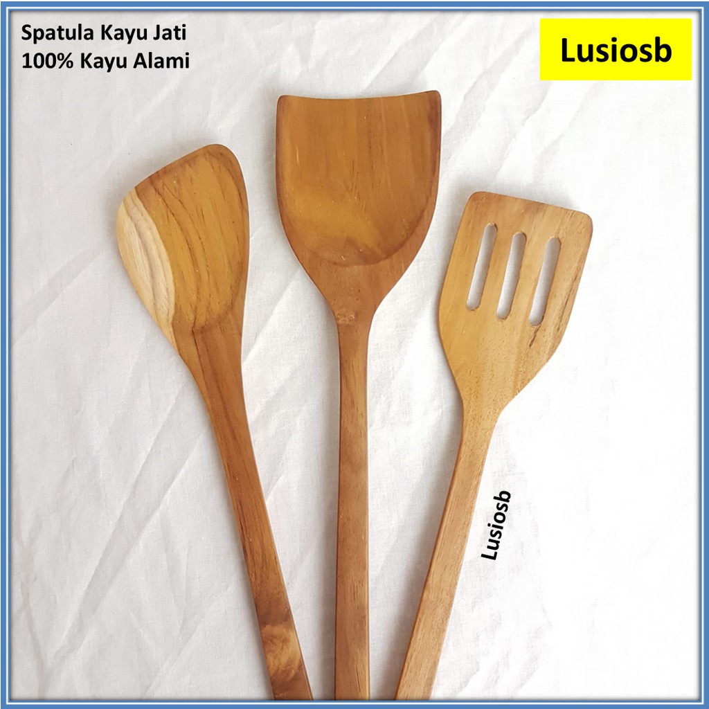 Jual Spatula Tumis Kayu Jati Sutil Set Spatula Set Sutil Kayu