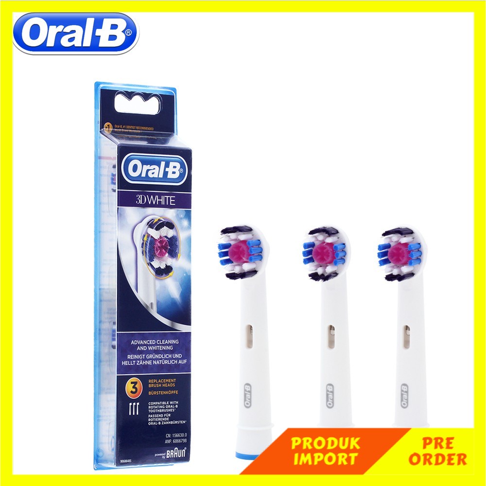 Jual PRODUK IMPORT Oral B Electric Toothbrush Heads EB18 3D White ...