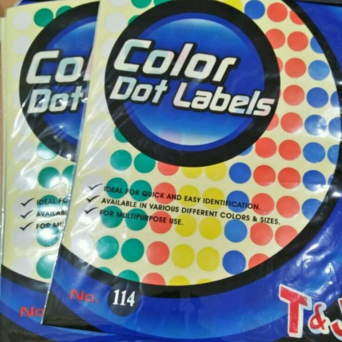 Jual STICKER LABEL BULAT TOM&JERRY NO 114 CAMPUR WARNA DIAMETER 13MM ...