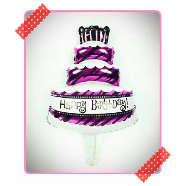 Jual Balon ulang tahun motif kue tart ulang tahun | Shopee Indonesia