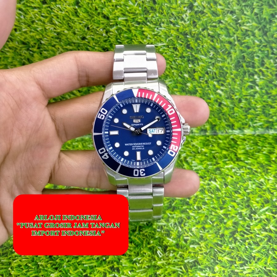 Jual Big Sale Jam Seiko Sports Snz15k1 Pepsi Blue Dial Matic