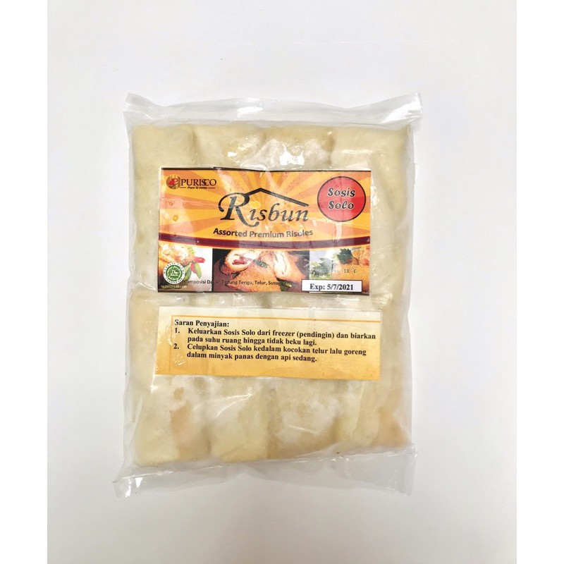 Jual RISOL BUNDA SOSIS SOLO isi 8 cemilan instan frozen food | Shopee ...
