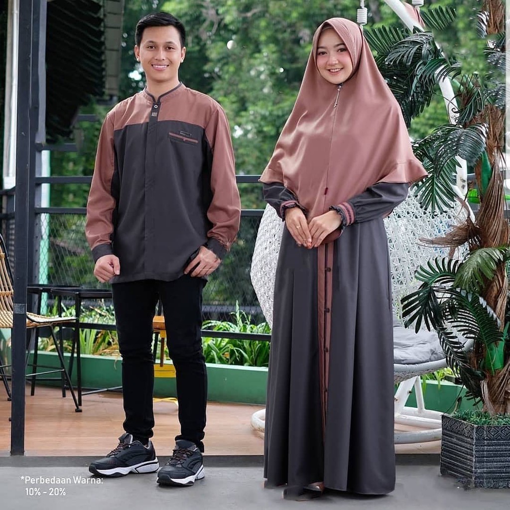 Jual Gamis Baju Couple Pasangan Kopel Keluarga Farhana Couple Maxy