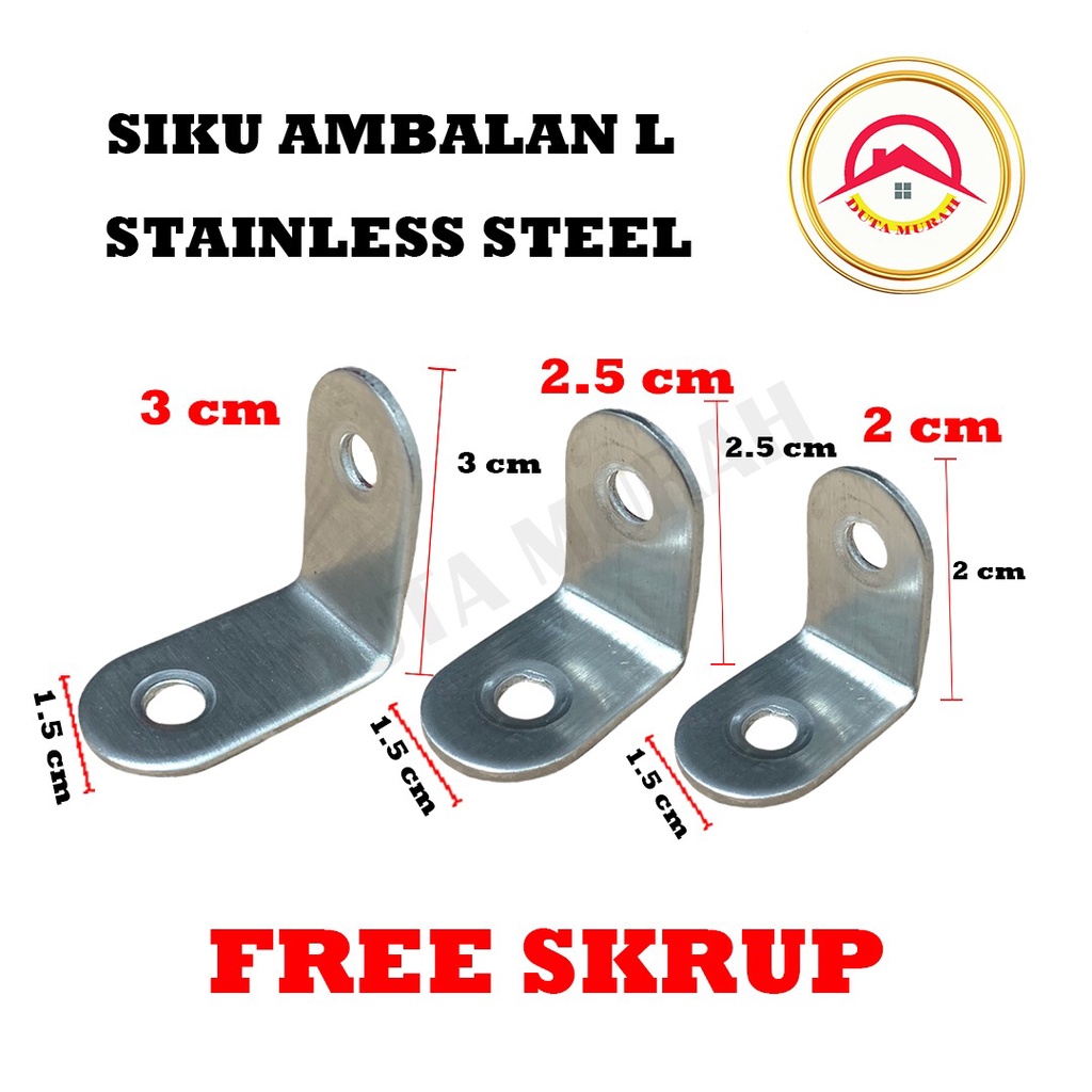 Jual Bracket Siku Ambalan L Siku L 1 6 Cm X 2 Cm X 2cm Shopee Indonesia