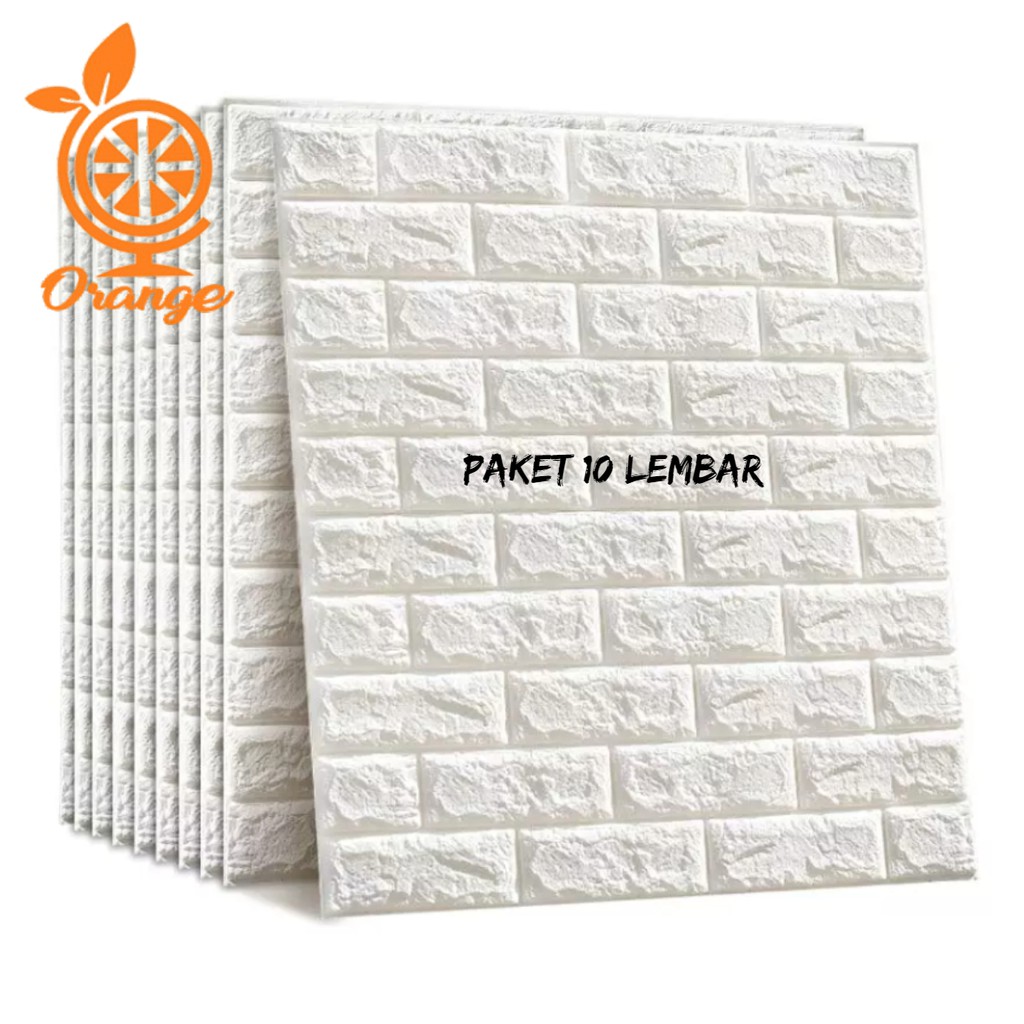 Jual Mutiara Paket Lembar Wallpaper D Tebal Mm Ukuran Cm X Cm Busa Wallpaper Brick Foam