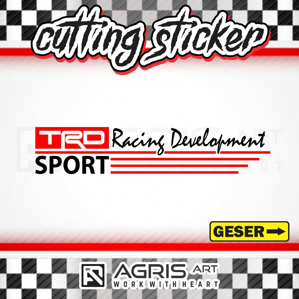 Jual cutting sticker stiker TRD sport racing development | Shopee Indonesia