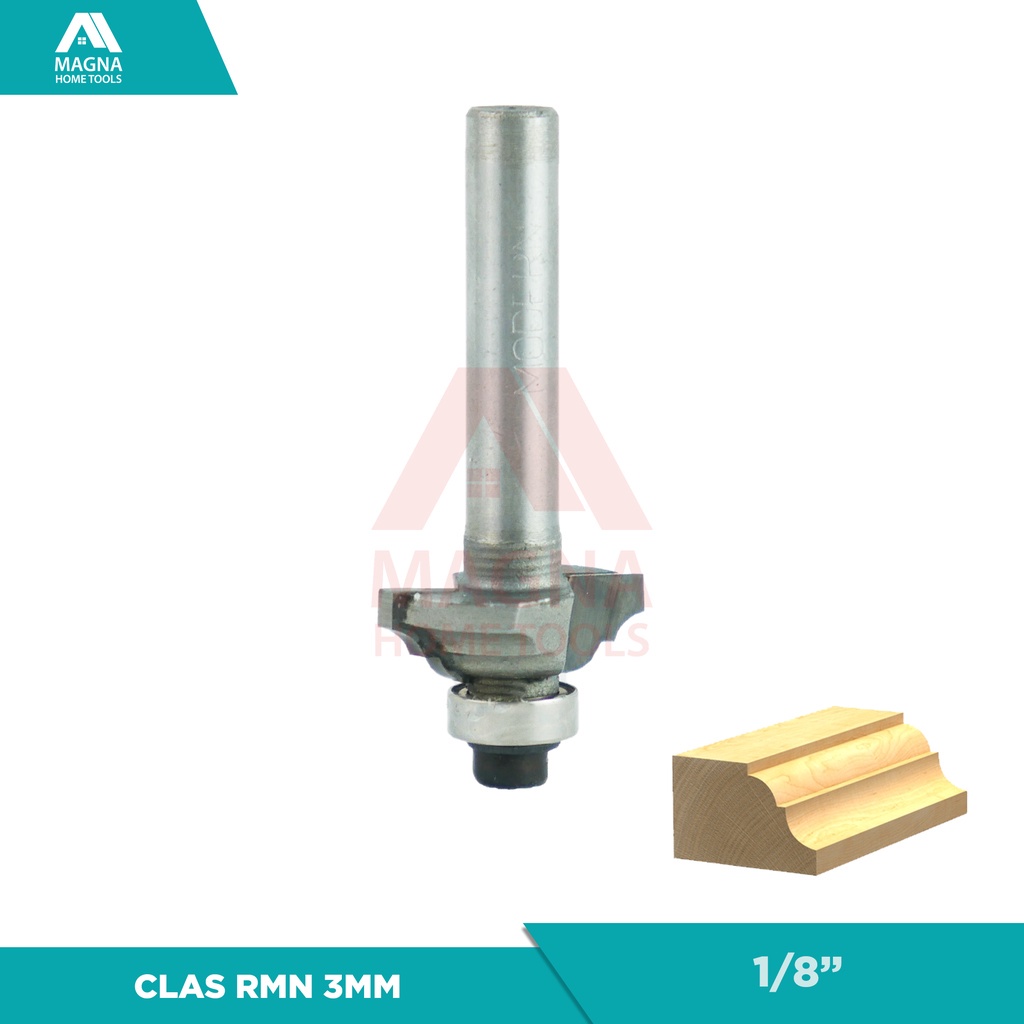 Jual MATA PROFIL ROUTER MESIN TRIMMER KAYU CLASSICAL COVE ROMAN 3MM 1/8 ...