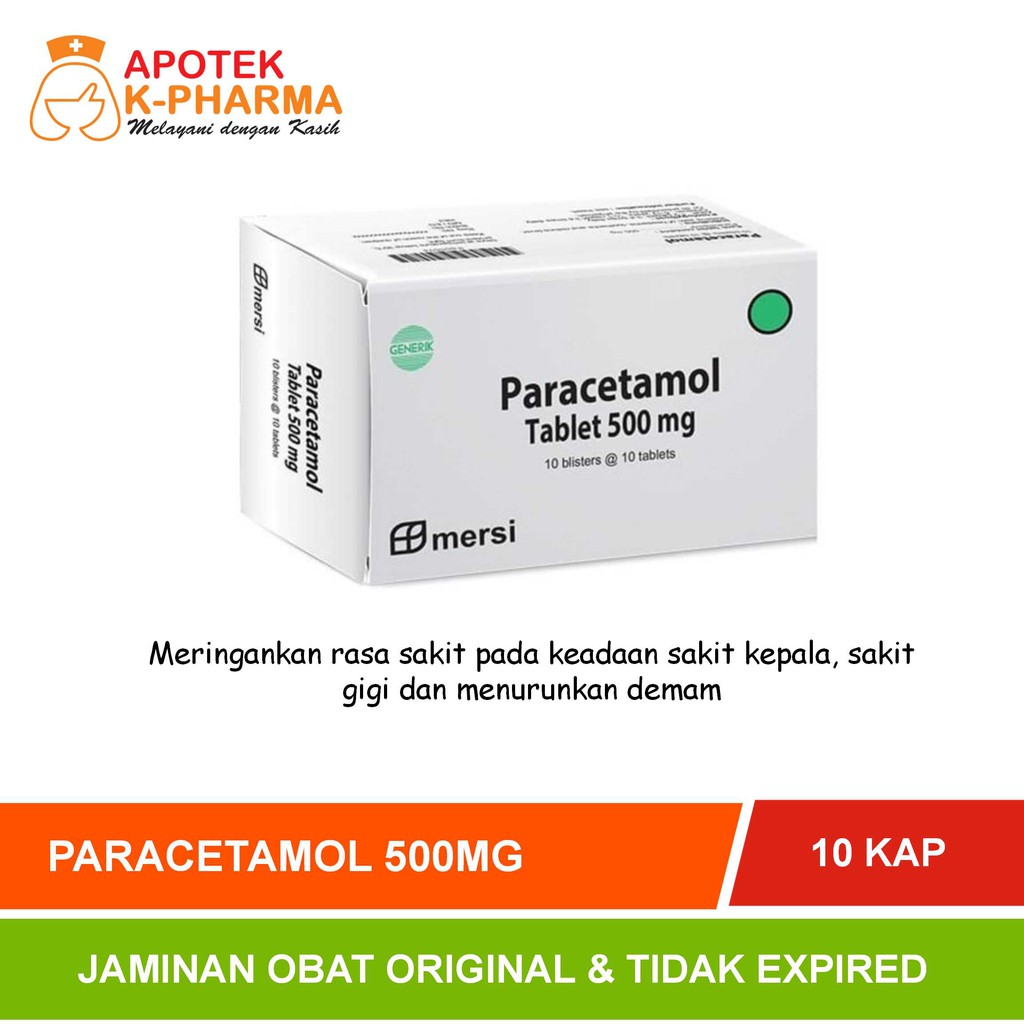 Jual Paracetamol 500 Mg Strip Isi 10 Tablet Original Mersi | Shopee ...