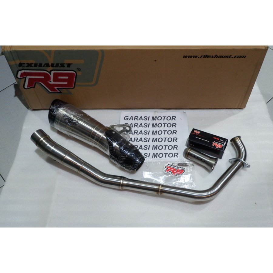 Jual knalpot racing r9 exhaust h2 ss carbon r15 v3 v4 r15m xsr 155 mt15 ...