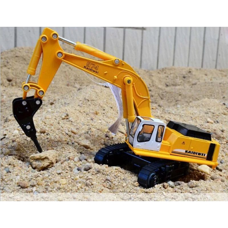 Jual Miniatur Alat Berat KDW Hammer Excavator Diecast Kaidiwei Skala 1 87 Shopee Indonesia