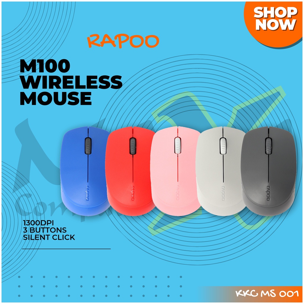 Jual Rapoo M100 Silent 1300 DPI 3 Buttons Multi-mode Wireless Mouse ...