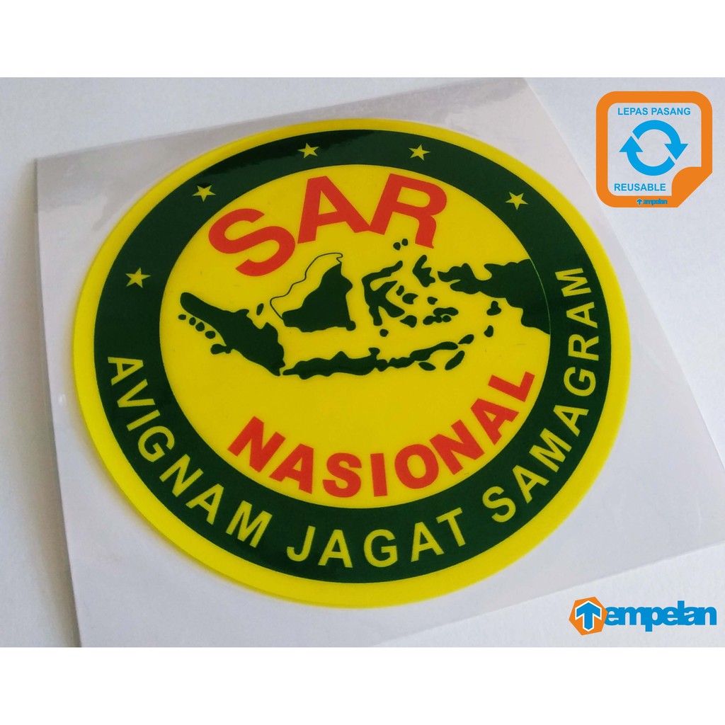 Jual STIKER LEPAS PASANG PREMIUM BASARNAS RI (TEMPEL DALAM KACA/SHIELD ...