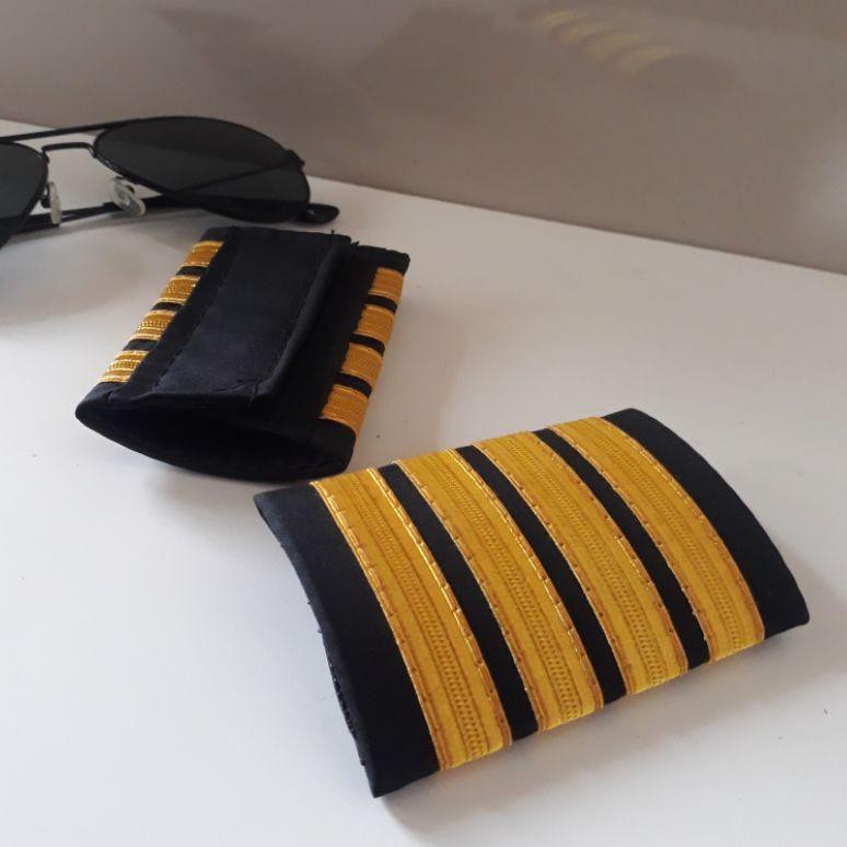 Jual Bar captain pangkat pilot epaulette empat gold (KODE W8336 ...