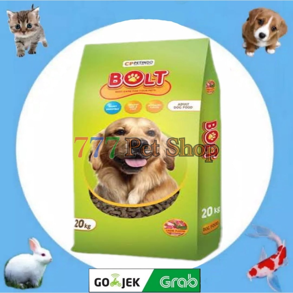 Jual makanan anjing BOLT DOG FOOD BEEF / LAMB 7KG / 20KG (GOSEND/GRAB ...